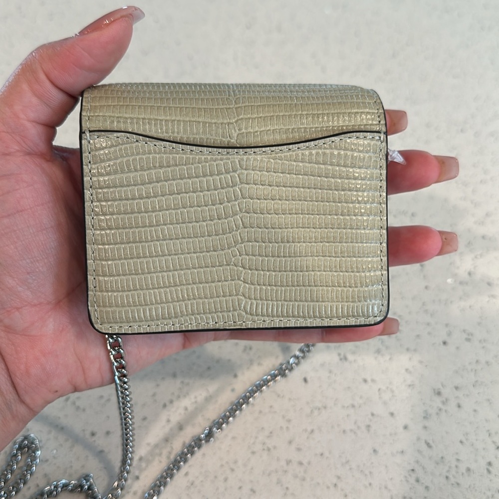 Coach Mini Wallet On A Chain Silver/ Pale - Picture 2 of 6